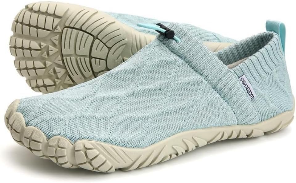 

Мужские минималистичные удобные кроссовки для ходьбы, для воды, пляжа, бега на открытом воздухе, спортивные кроссовки без шнурков, легкие, дышащие, сетчатые, с массивной подошвой, для спортзала и бега Geerta, светло-голубой