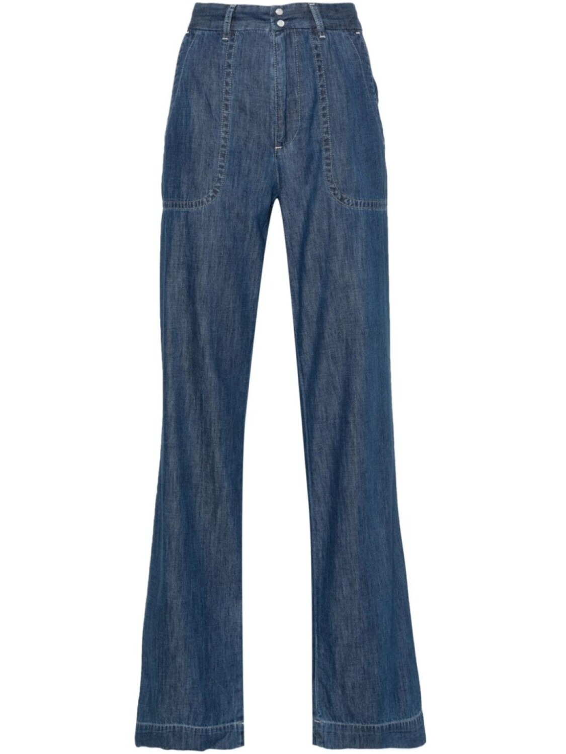 

A.P.C. прямые джинсы с завышенной талией, синий