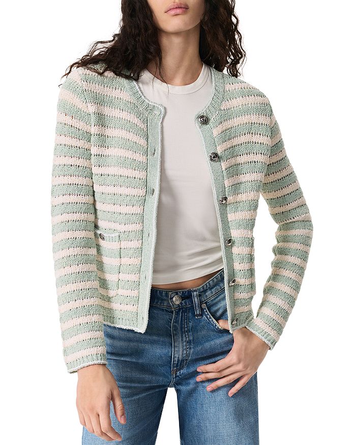 

Женский кардиган Jace в полоску rag & bone, зеленый