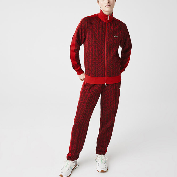 Толстовка Lacoste бордовая, темно-красный — фото 2