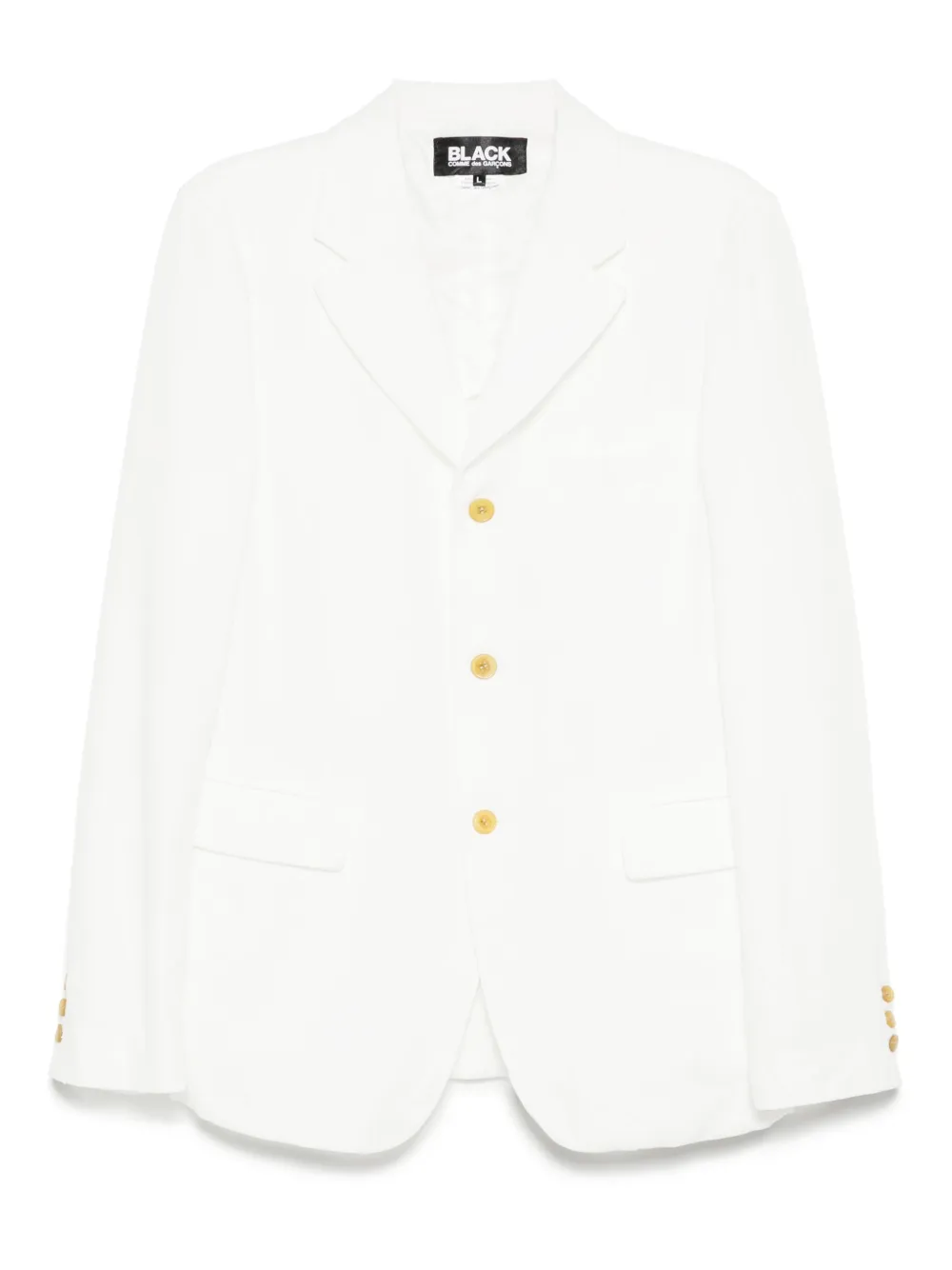 

Однобортный пиджак Black Comme Des Garçons, белый