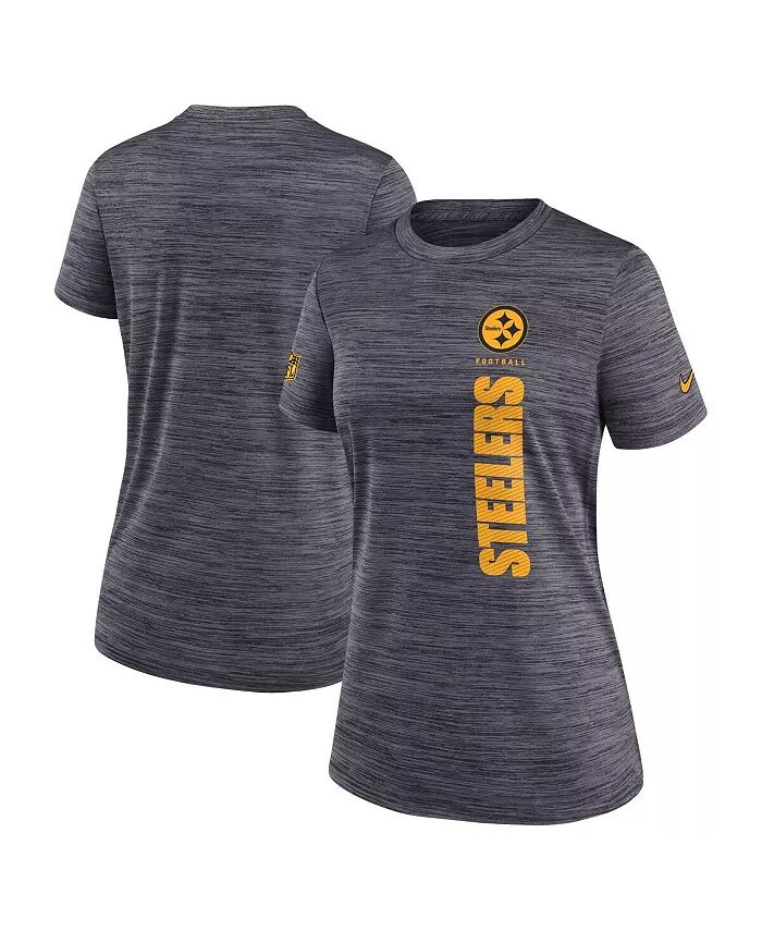 

Женская футболка Pittsburgh Steelers Velocity Performance цвета уголь Nike