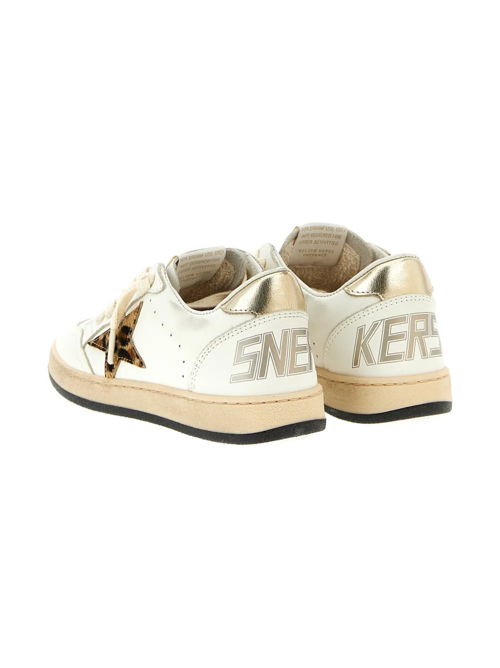 Кеды Animal Star Ball Star Golden Goose Kids, белый — фото 2