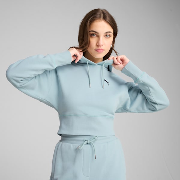 

Женская свободная толстовка с принтом Puma Premium Essentials, зеленый