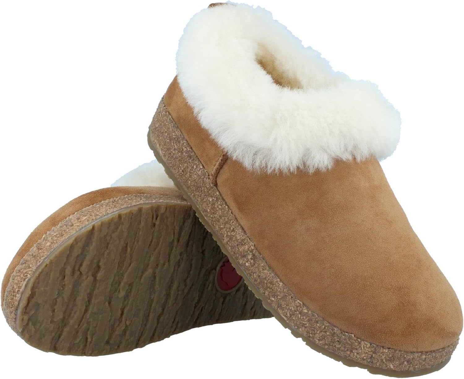 

Унисекс сабо HAFLINGER из овчины и кожи исландской ягнятины, Chestnut