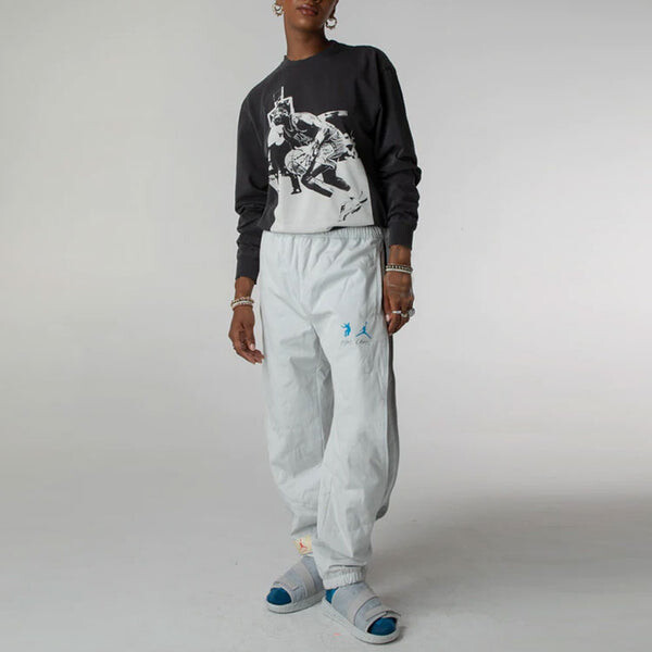 Спортивные штаны Air Jordan x Union Crossover Sports Pants 'Grey White', белый — фото 2
