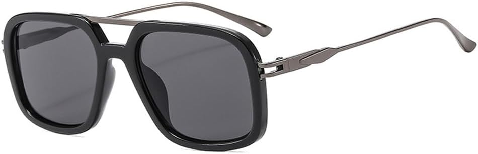 

Солнцезащитные очки UV400 с двойной перемычкой и градиентным металлическим покрытием, подходят для женщин и мужчин, для бега и занятий спортом на открытом воздухе UYPTK, Black Gray