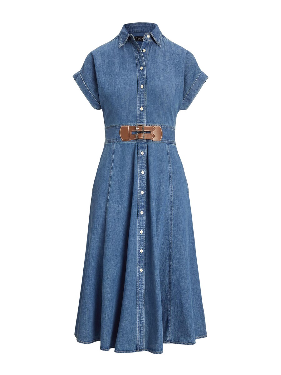 

Платье-рубашка Lauren Ralph Lauren Petite, синий деним