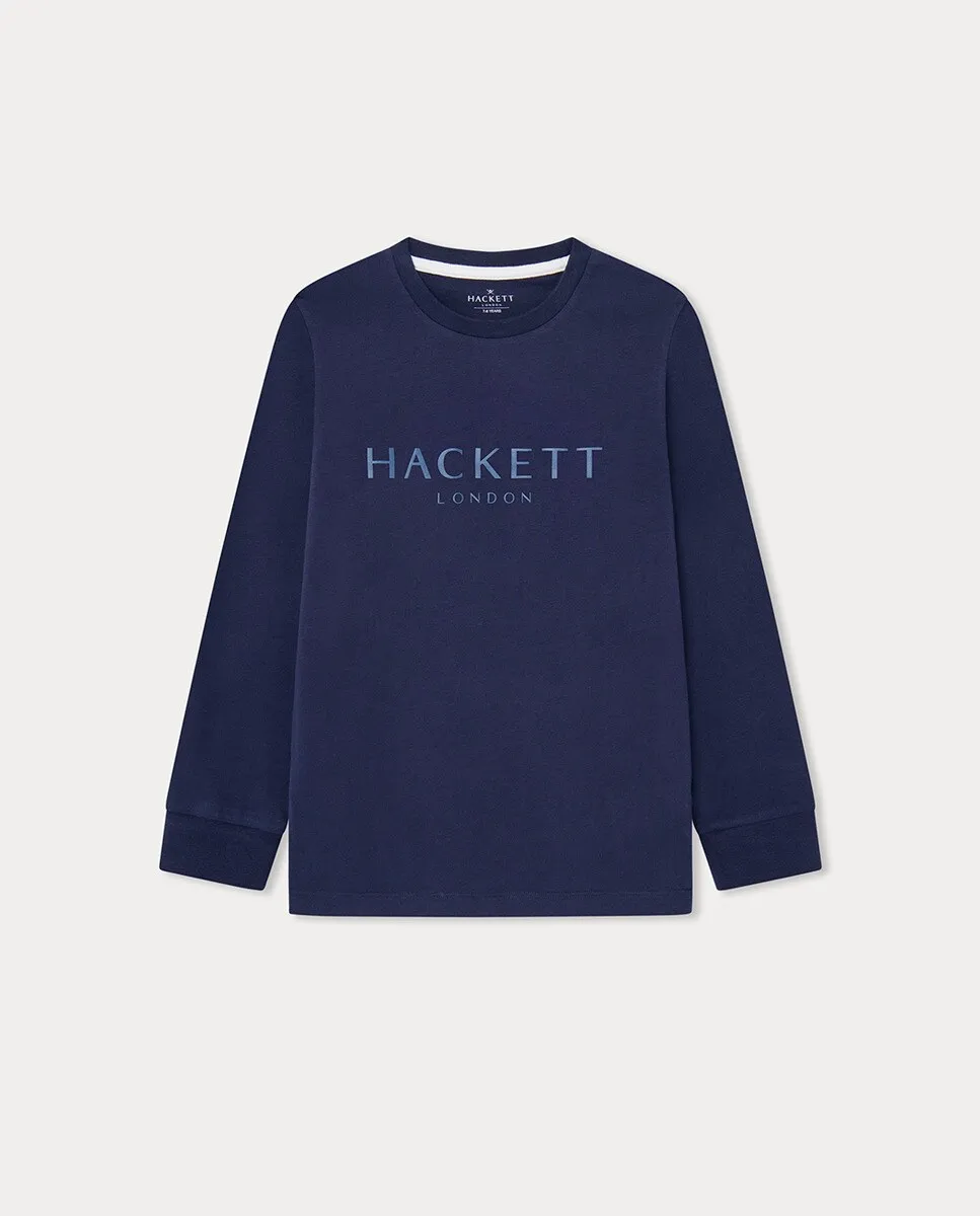 

Футболка Hackett London с длинными рукавами, темно-синий