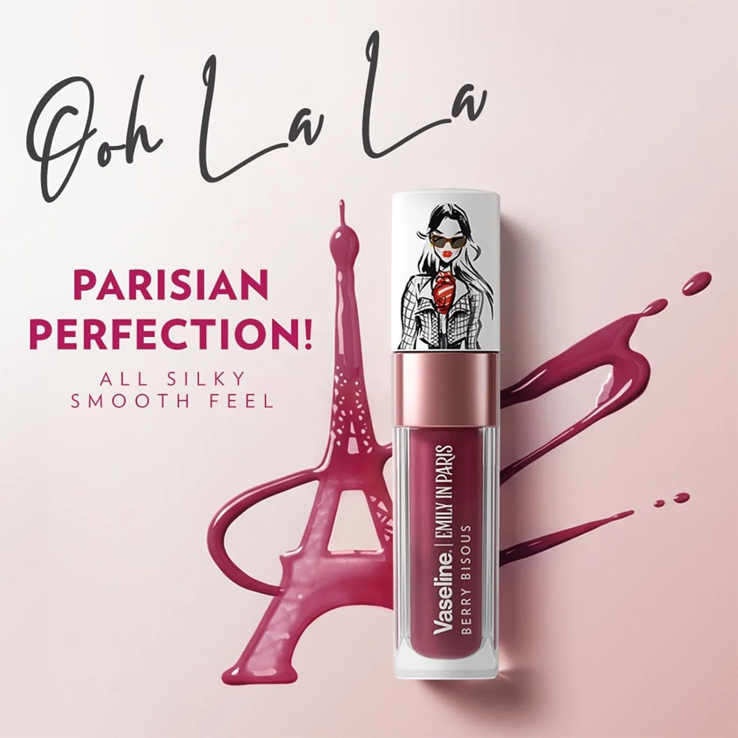 Масло для губ Vaseline x Emily in Paris Berry Bisous, 4 г Vaseline, Berry Bisous — фото 4
