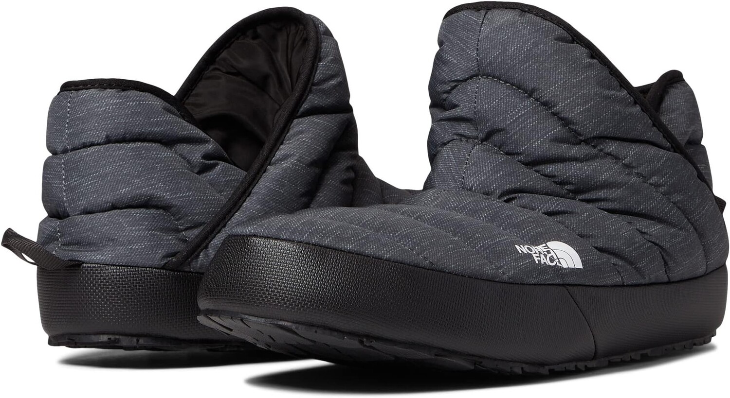 Тапочки ThermoBall Traction Bootie The North Face, цвет Phantom Grey Heather Print/TNF Black