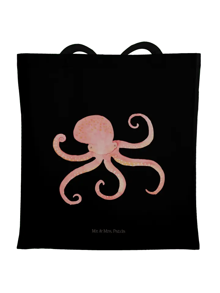 

Сумка для переноски Mr & Mrs Panda Tintenfisch ohne Spruch, черный