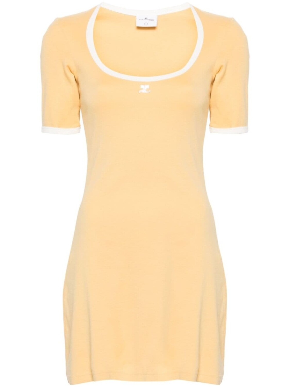 

Courrèges Holistic cotton minidress, желтый