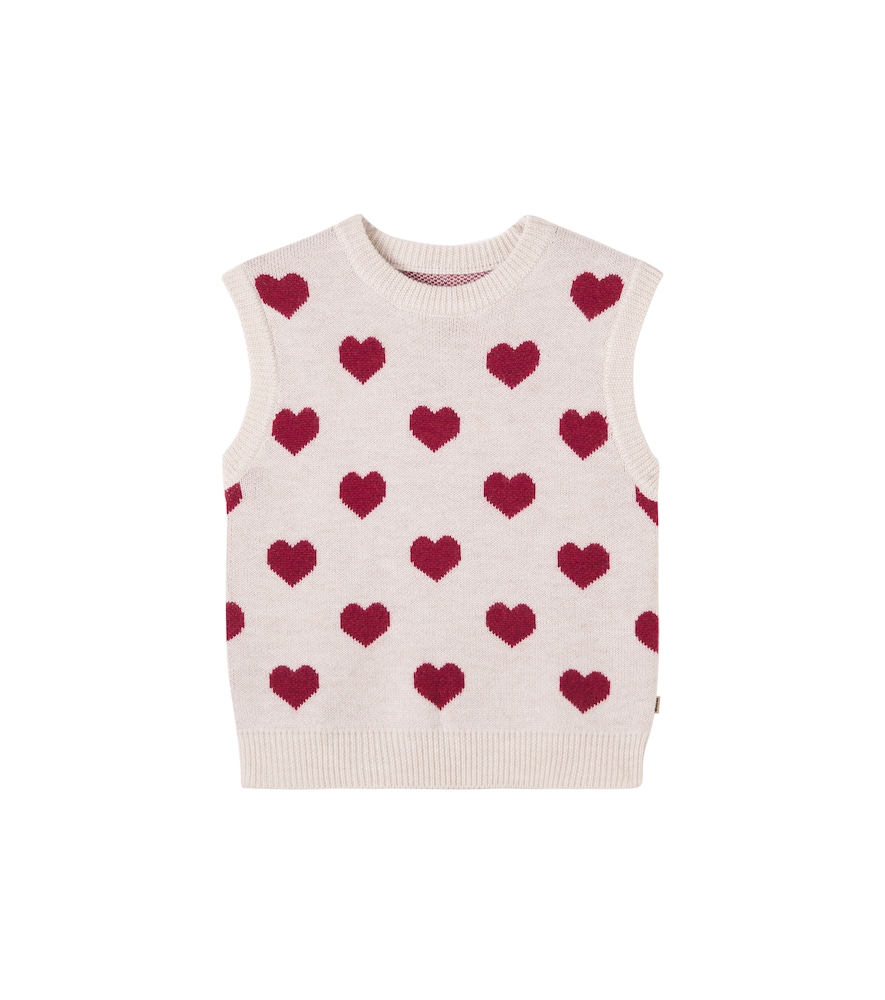 

Вязаный жилет Gaby из шерсти жаккард Wheat, Offwhite Melange