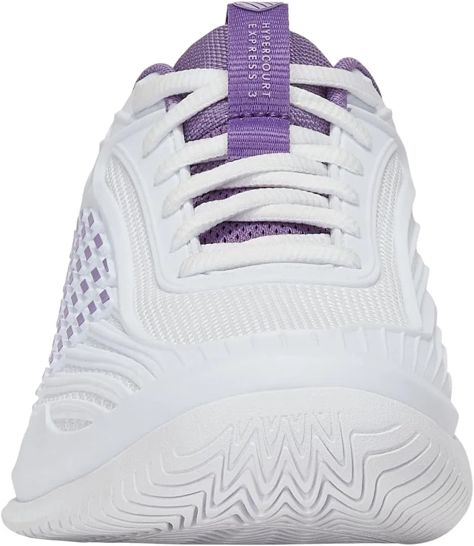 Кроссовки теннисные K-Swiss Hypercourt Express 3, White/Purple Haze/Lunar Rock — фото 2