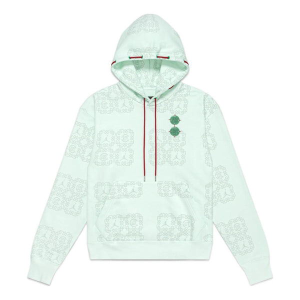 

Толстовка x clot jade fleece hoodie 'barely green' Air Jordan, зеленый