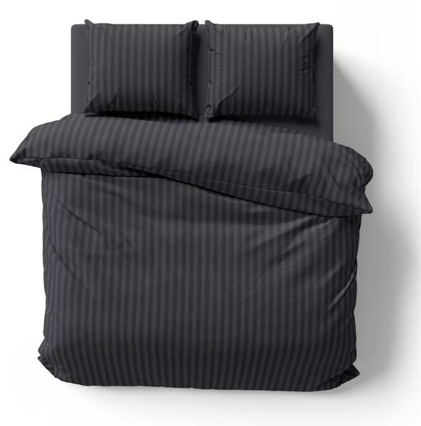 

Комплект постельного белья One-Home 200x200 cm Damast schwarz, 200x5x200 см, черный