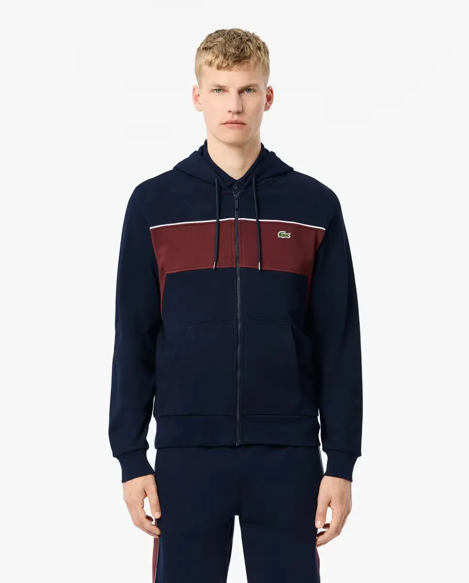 

Мужская толстовка в стиле колор-блок Lacoste, темно-синий
