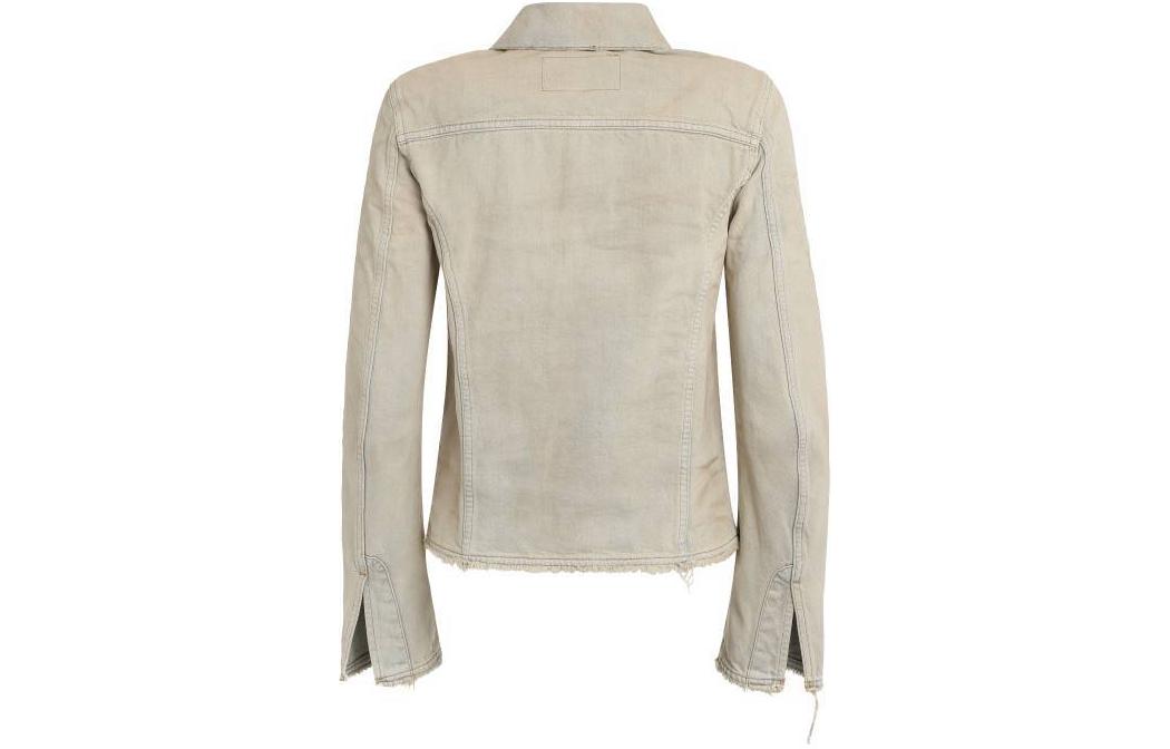 DIESEL Джинсовая куртка De Bonny S1 с рваными краями, Beige — фото 4