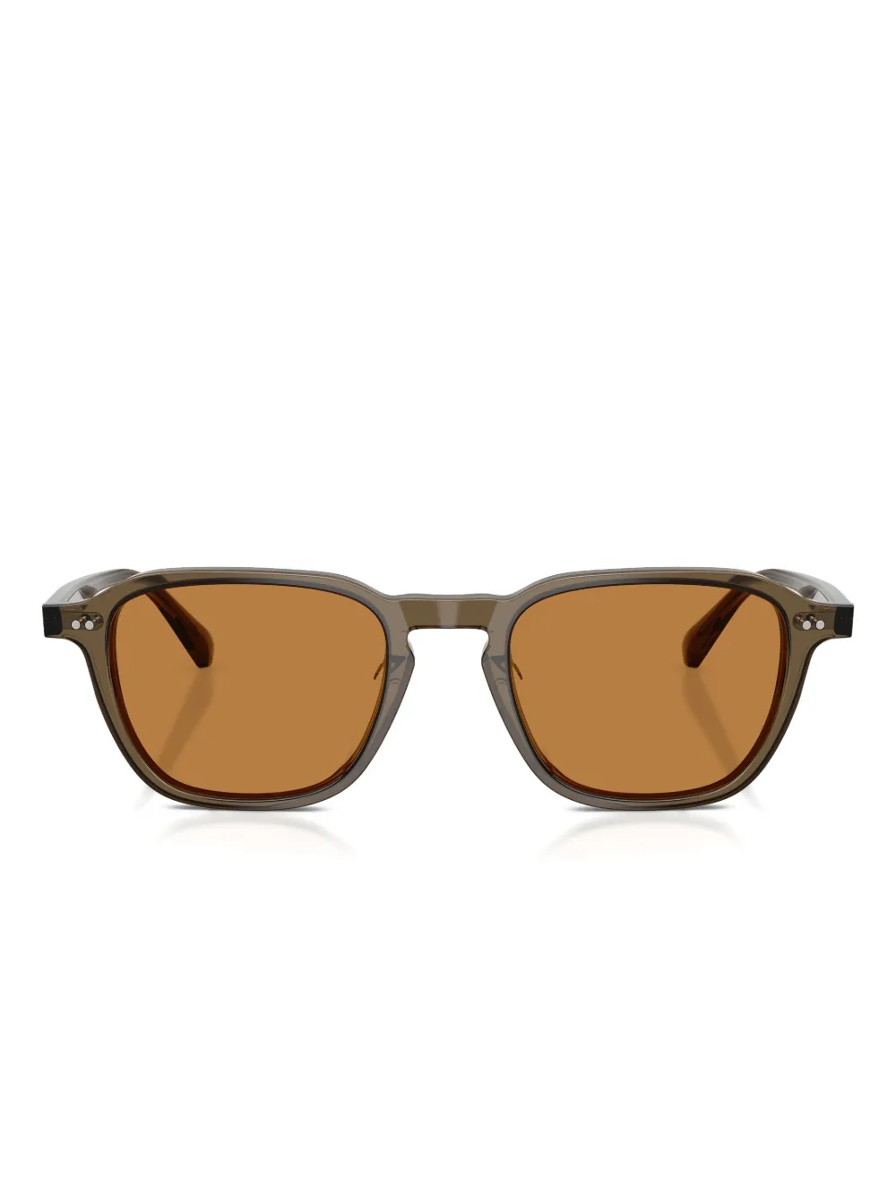

Солнцезащитные очки с квадратной оправой Oliver Peoples, коричневый