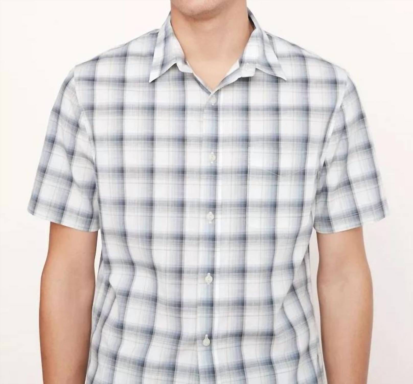 

Спортивная рубашка Atwater Plaid с коротким рукавом цвета сельдерея Vince - Men's, цвет celery