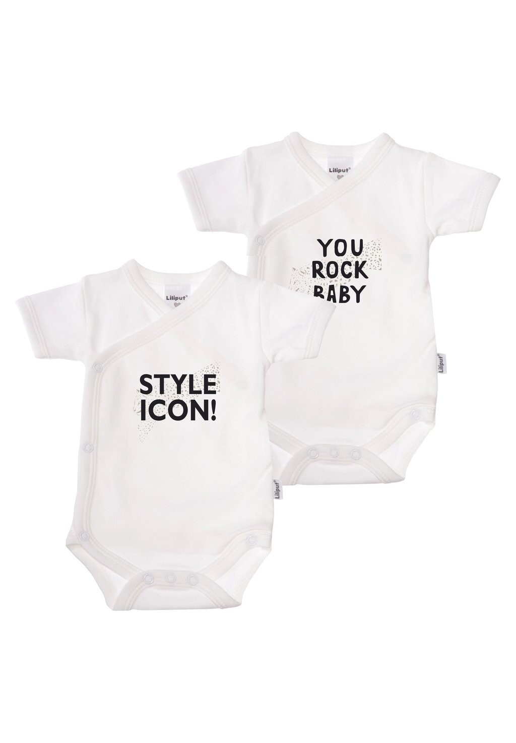 

Боди WICKELBODY, (2ER PACK) WEISS "STYLE ICON / YOU ROCK BABY" Liliput, цвет weiß