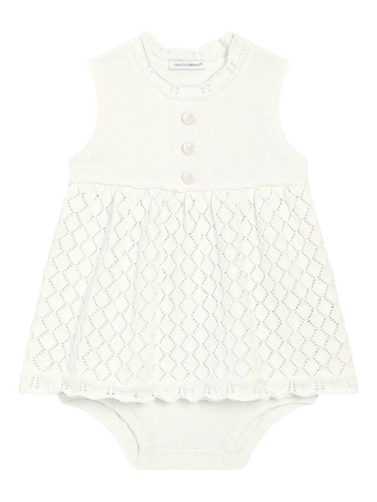 

Платье из хлопка Dolce & Gabbana Kids, белый