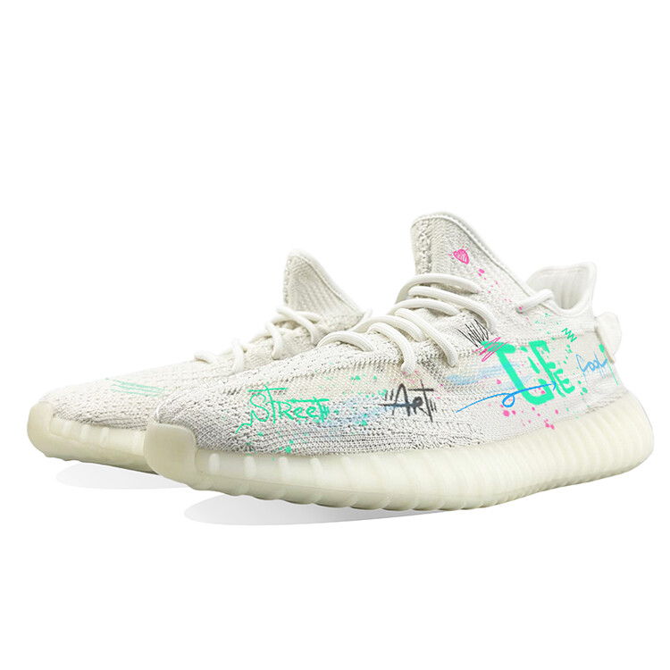 Кроссовки adidas originals Yeezy Boost 350 Lifestyle Shoes Unisex Low-top Green, белый — фото 4