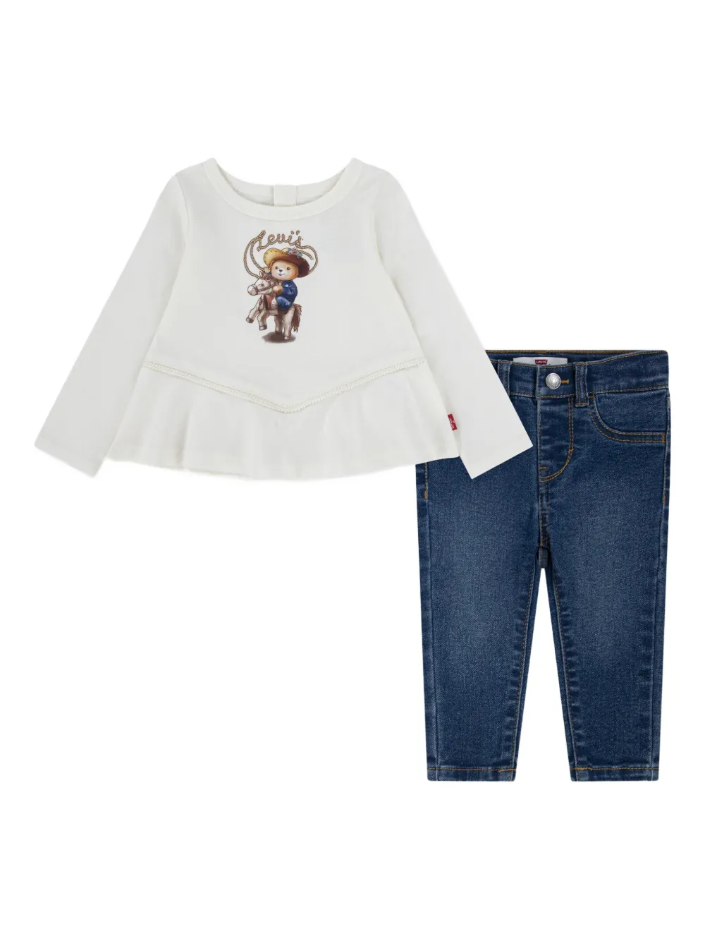 

Комплект из топа и брюк с карманами Levi'S Kids, белый