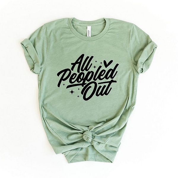

Футболка с принтом All peopled out Simply Sage Market, Sage