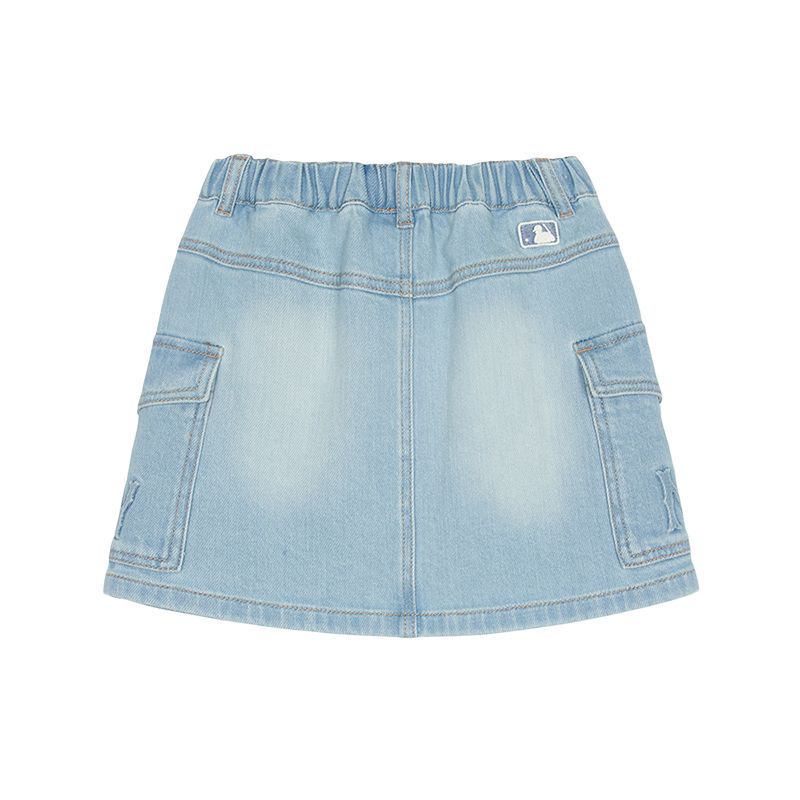 MLB KIDS Нью-Йорк Янкиз Letter Moderate юбка весна осень для детей 3-7 лет Light Blue — фото 3