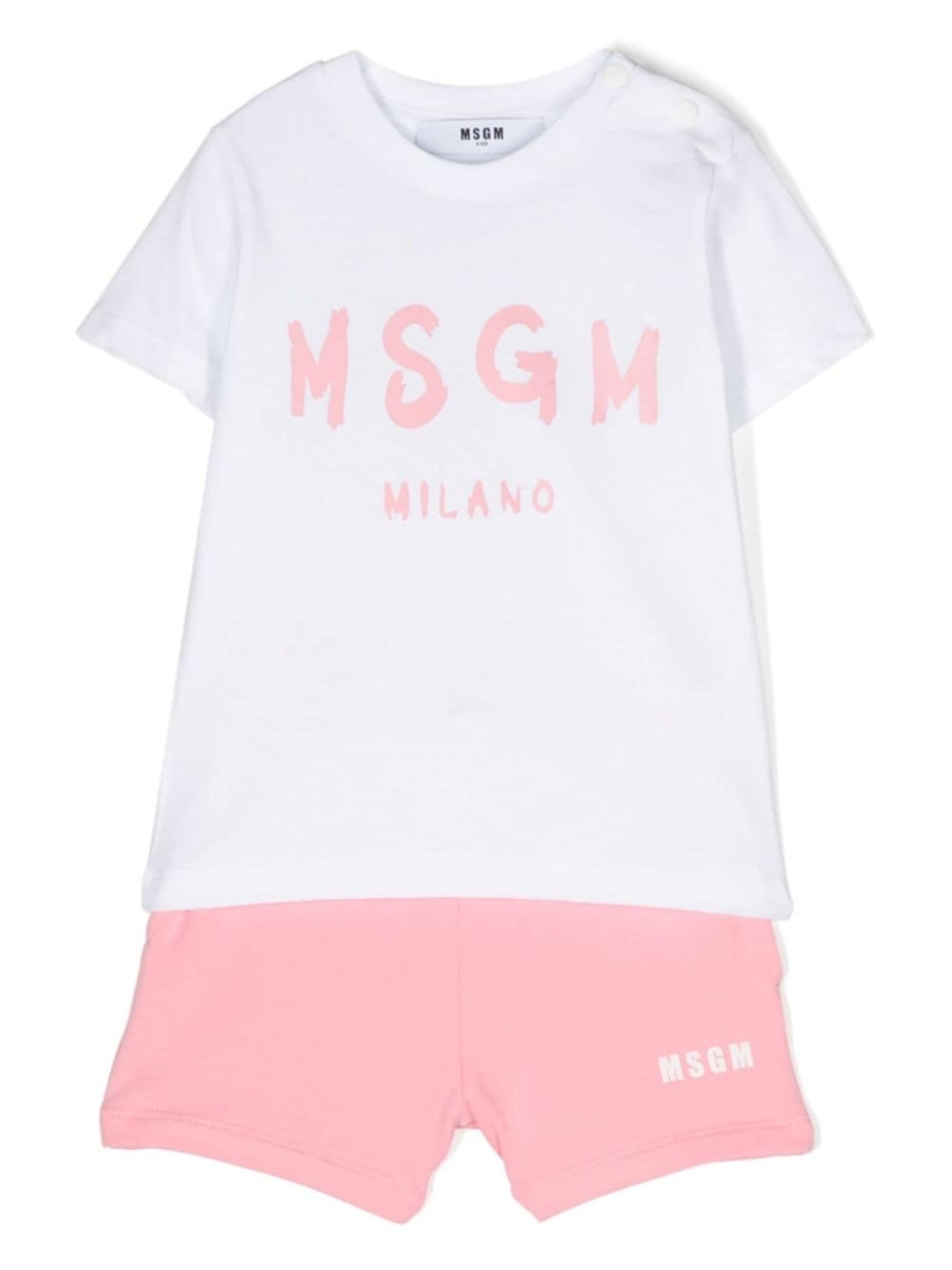 

MSGM Kids комплект из футболки и шортов с логотипом, белый