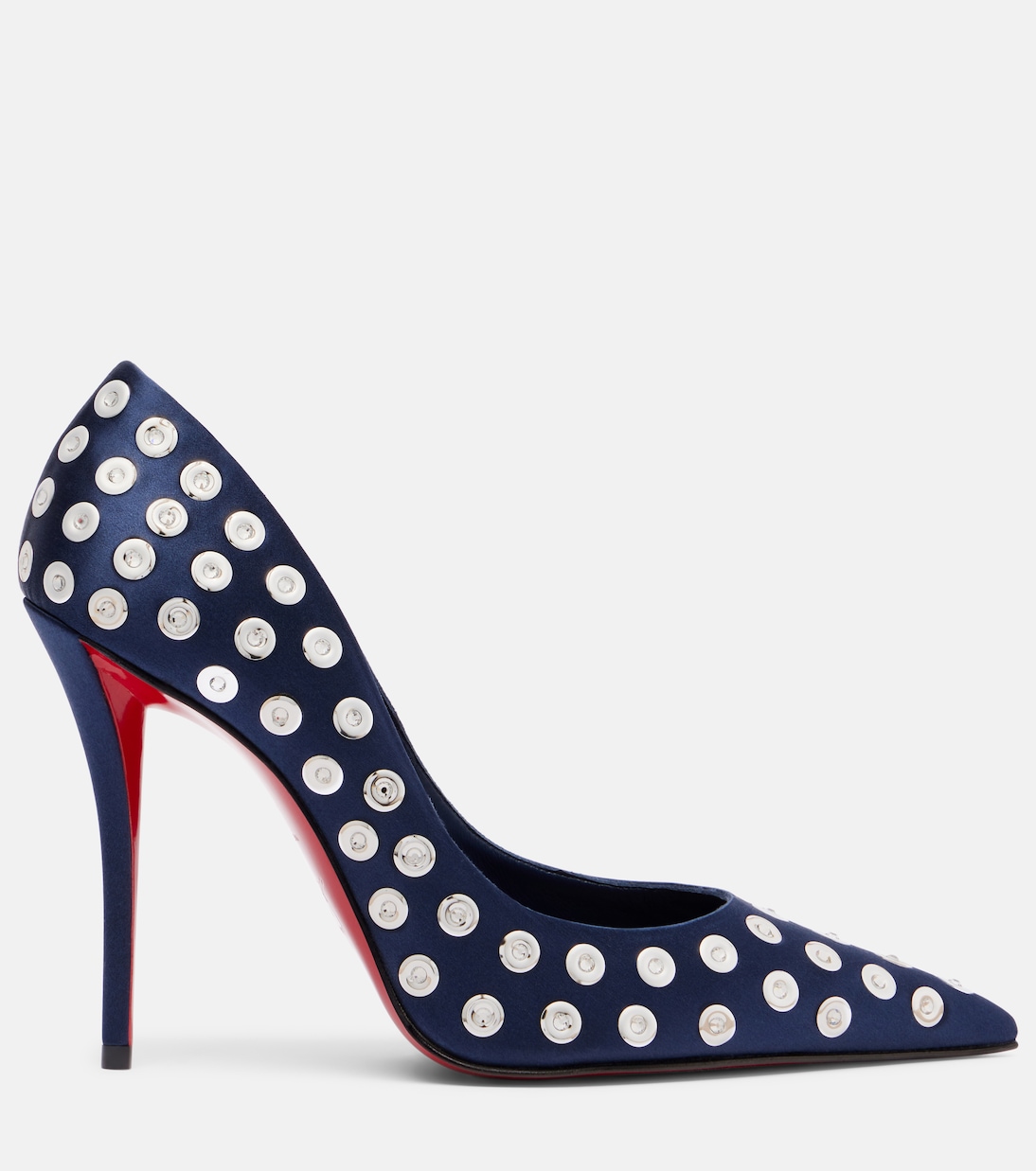 Туфли Miss Z Boum Boum 100 с шипами Christian Louboutin, Zaffiro/Sv-Cry/Lin — фото 4