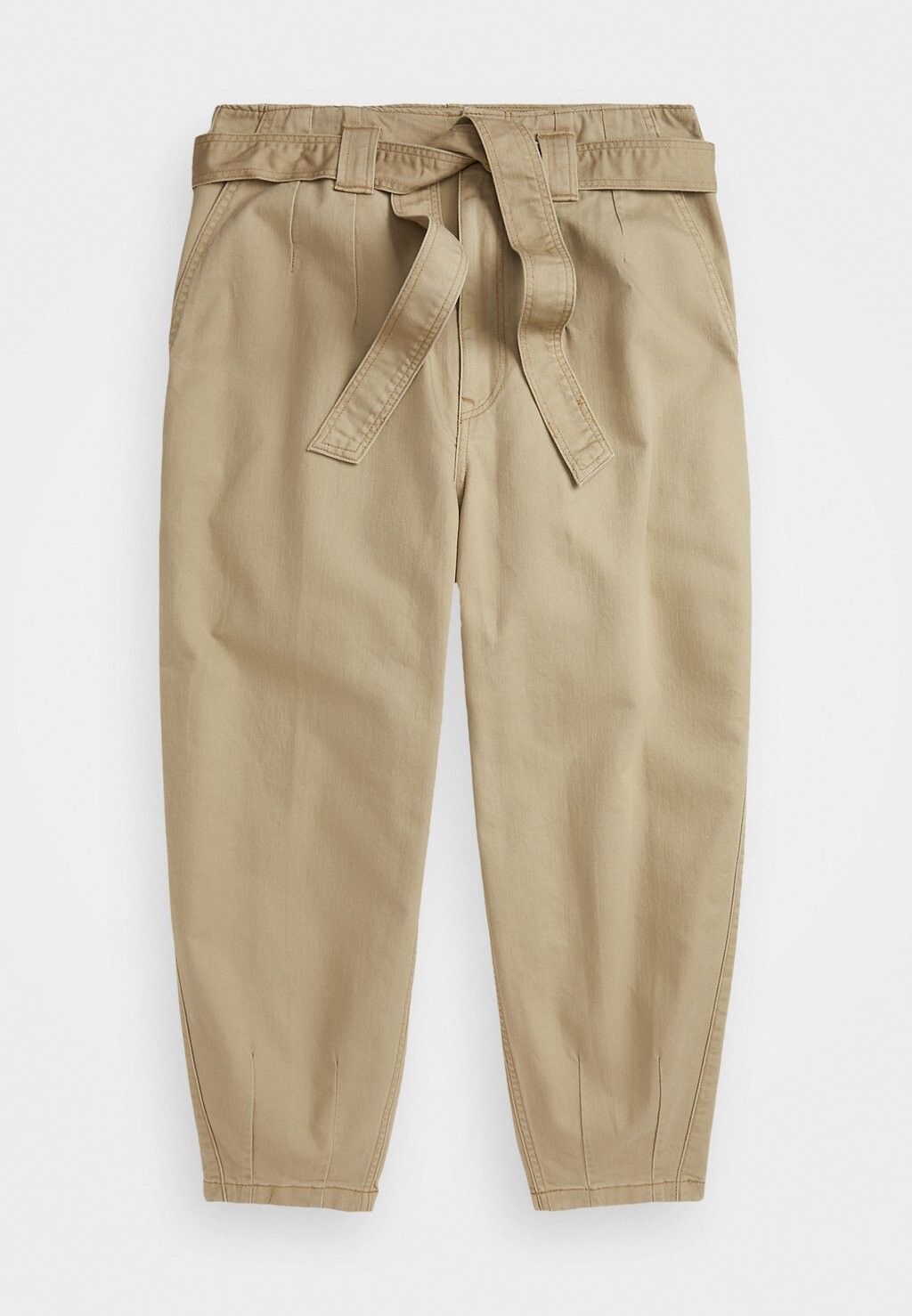 

Тканевые брюки BELTED TWILL TAPERED CROP PANT Ralph Lauren, хаки