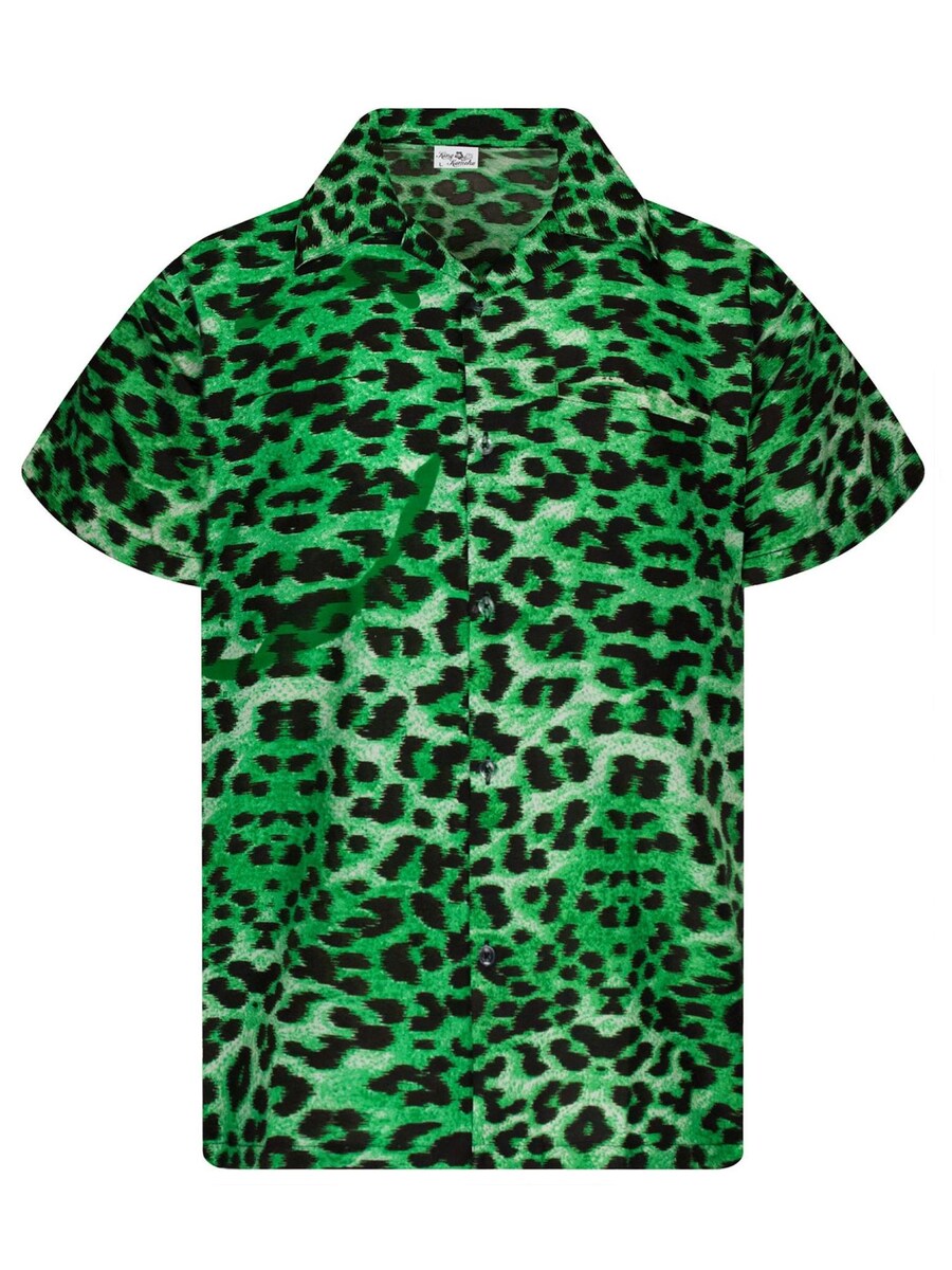 

Рубашка King Kameha Leopard, зеленый