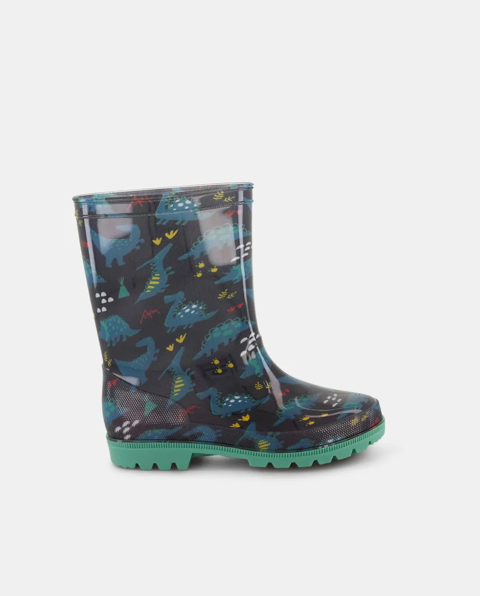 

Детские резиновые сапоги с принтом динозавров Kids El Corte Inglés, зеленый