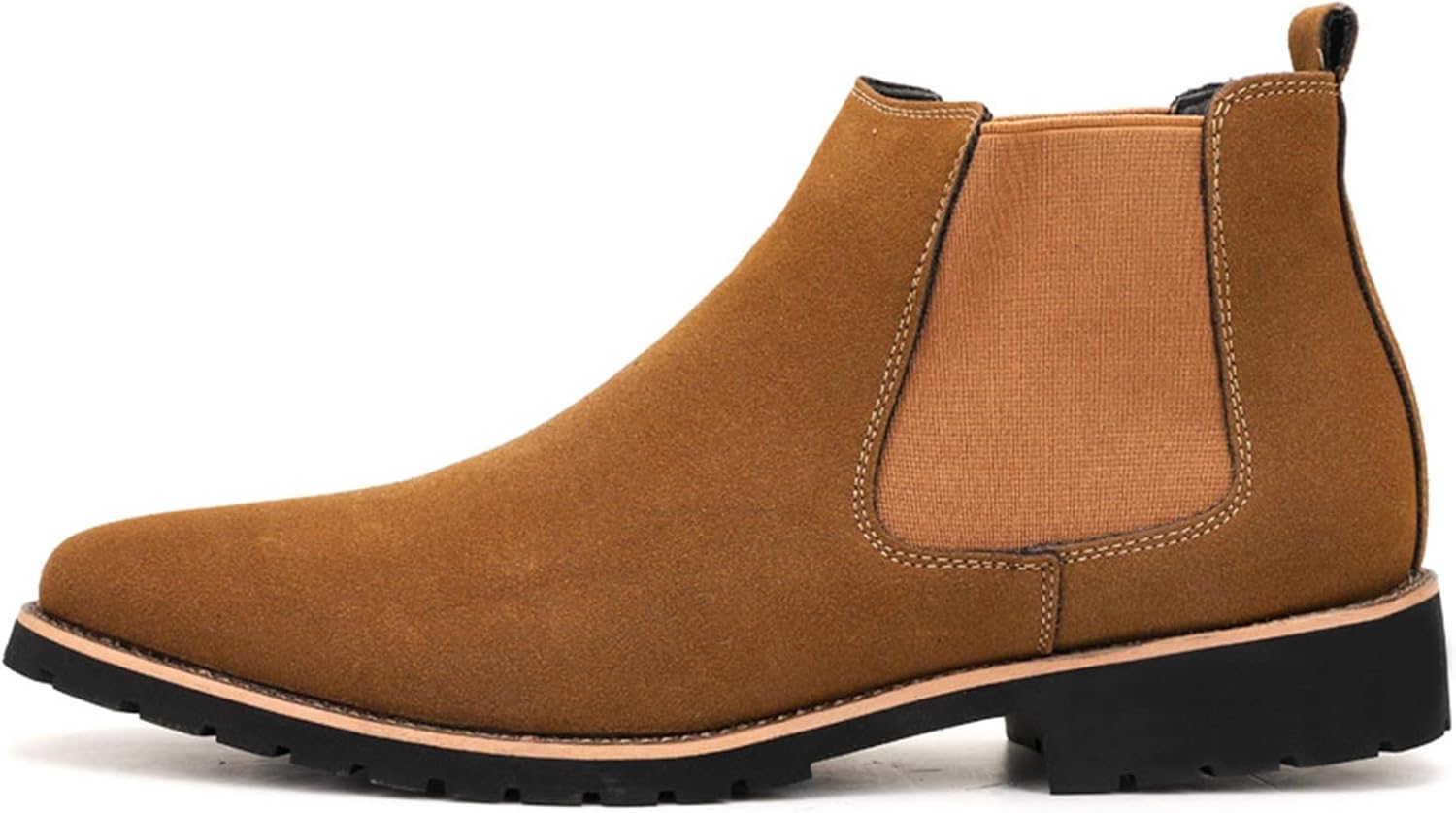 

Мужские ботинки на щиколотку из нубука с эластичной повязкой, нескользящие, удобные, классические модные Xjsdjhount, желтый