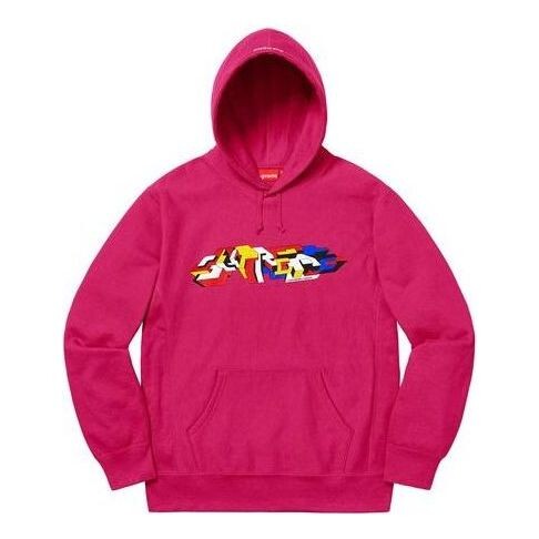 

Толстовка delta logo hooded sweatshirt 'fuchsia' Supreme, розовый