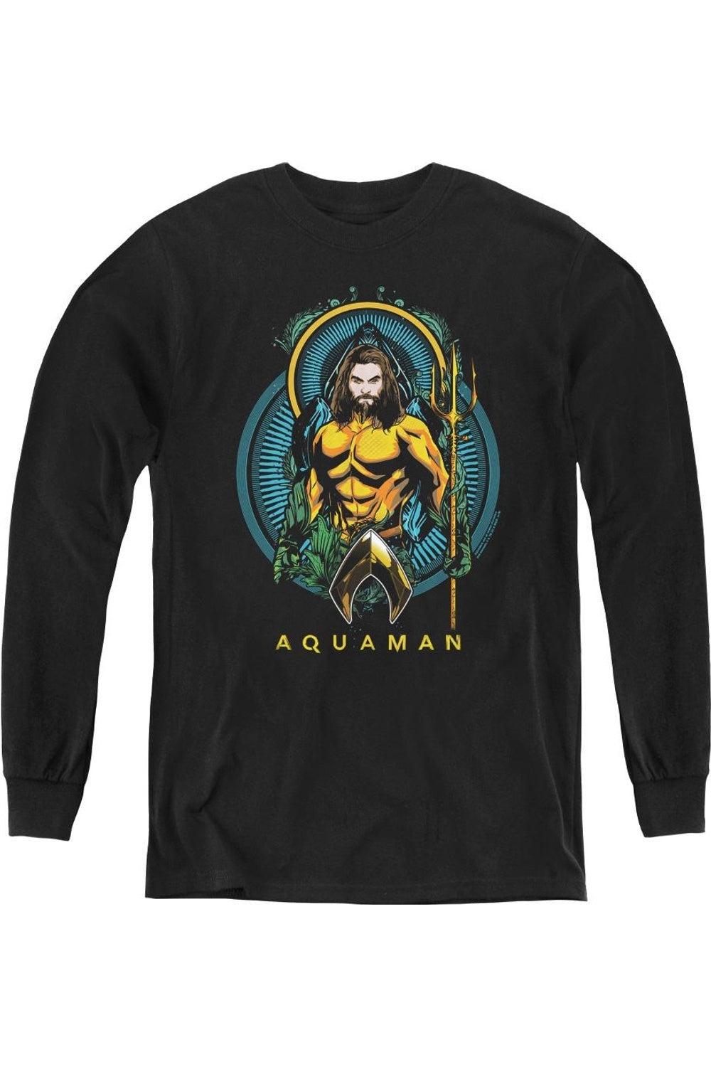 

Футболка с длинным рукавом Aquaman Movie Nouveau Youth Gildan, черный