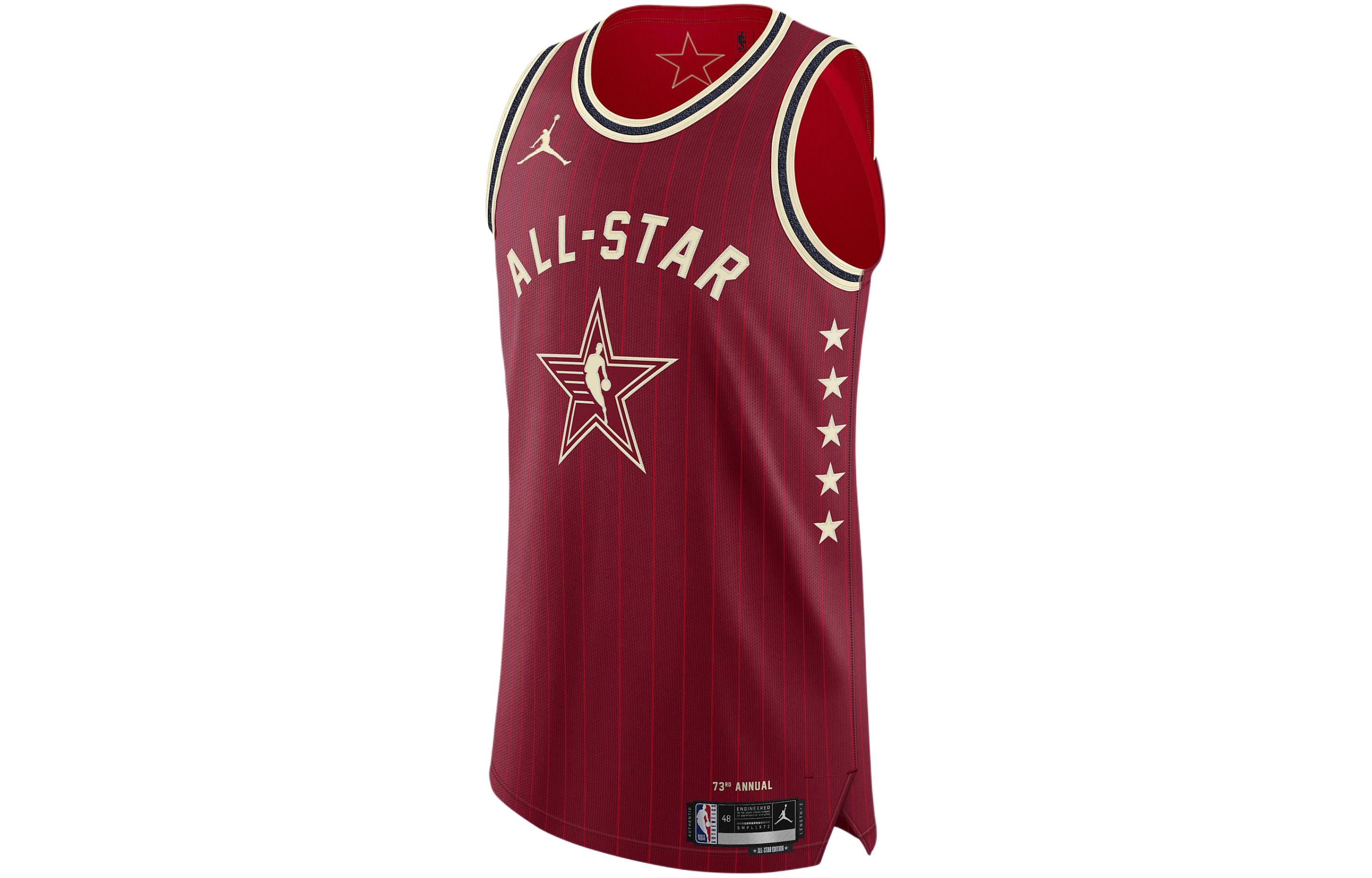 

Jordan Баскетбольная майка LEBRON James, размер 23, 2024 All-Star Player Edition, мужская, темно-красная