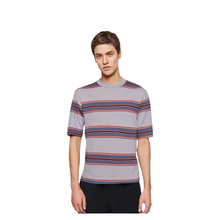 Футболка мужская сиреневая Uniqlo, светло-фиолетовый — фото 3