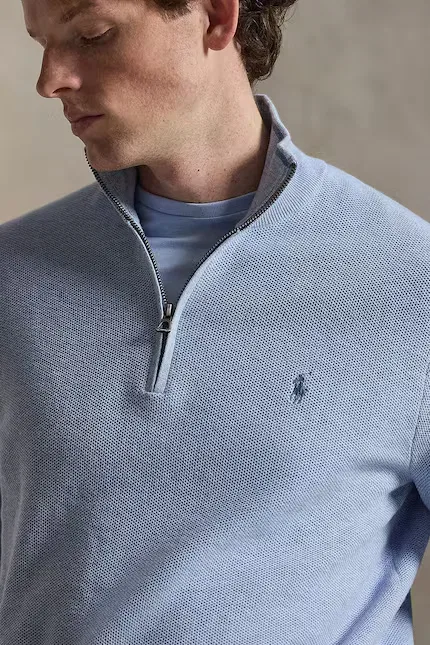 Свитер хлопковый Sweter męski bawełniany Polo Ralph Lauren, синий — фото 4