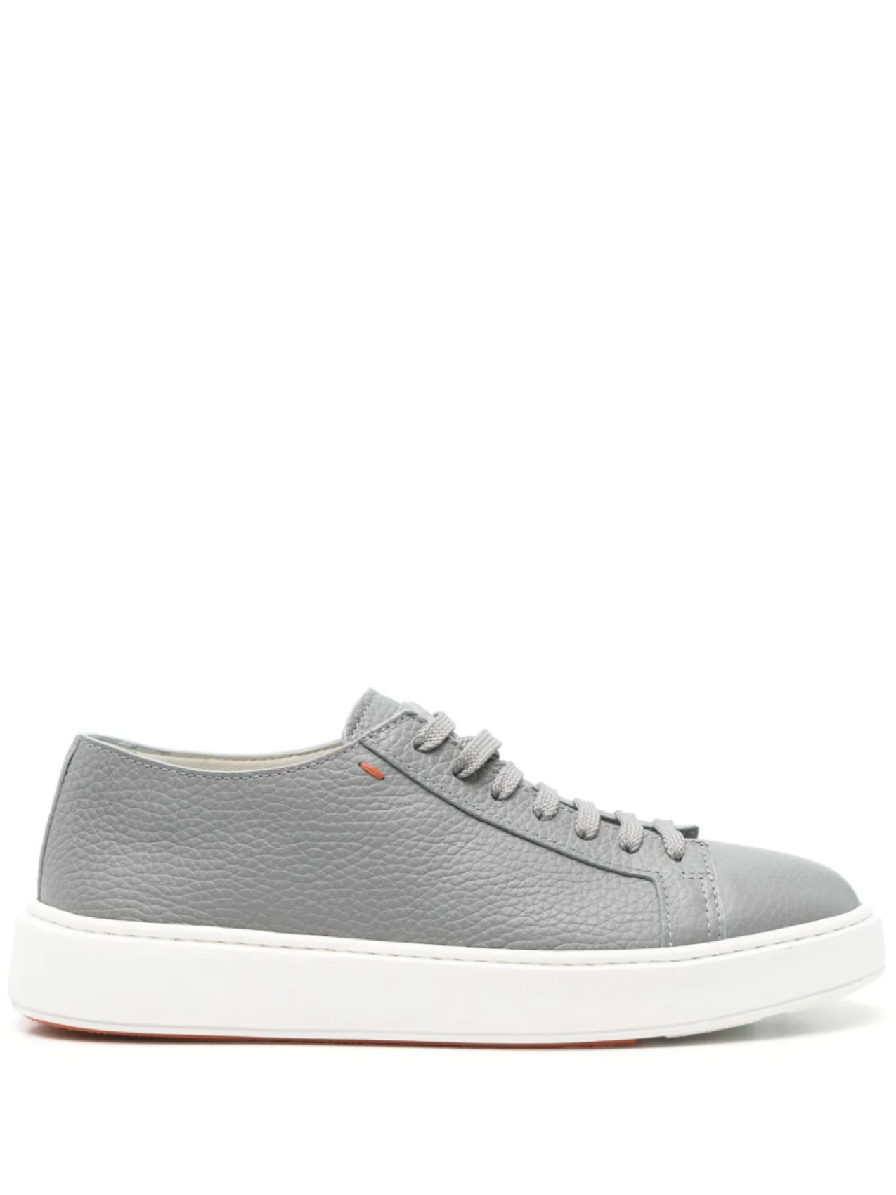 

Кожаные кроссовки Santoni, серый