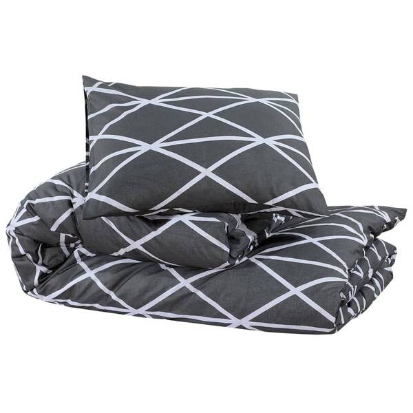 

Комплект постельного белья vidaXL Set 3016894-1 (2 шт), 135x1x200 см цвет dunkelgrau/weiß