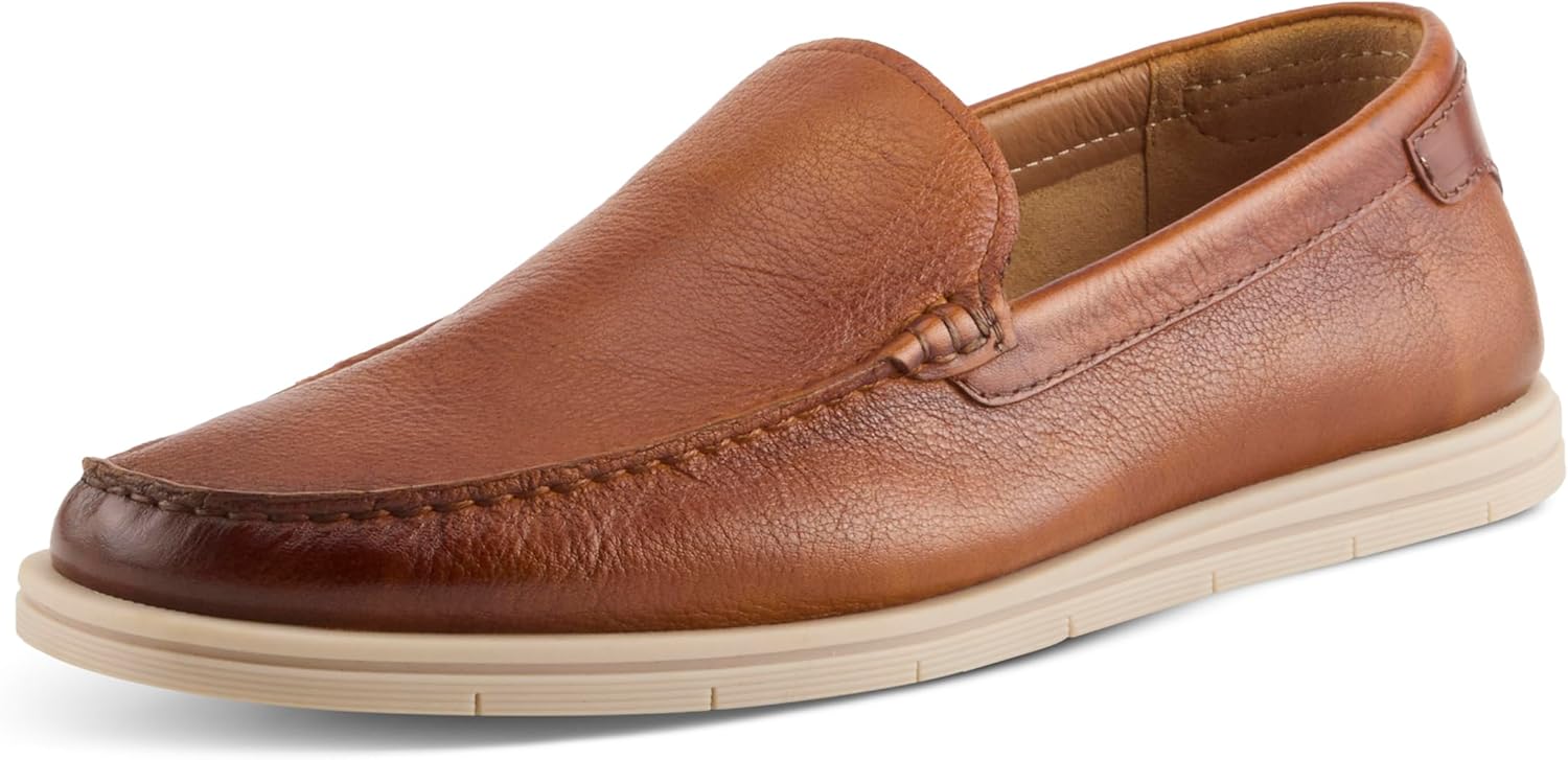 

Мужские мокасины Spring Step Hord из кожи - повседневная обувь без шнурков с съемной мягкой стелькой и гибкой резиновой подошвой, Camel