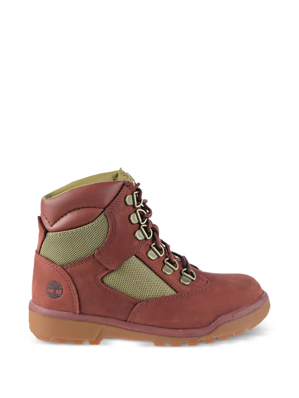 Полевые ботинки из нубука Timberland Kids, красный — фото 2