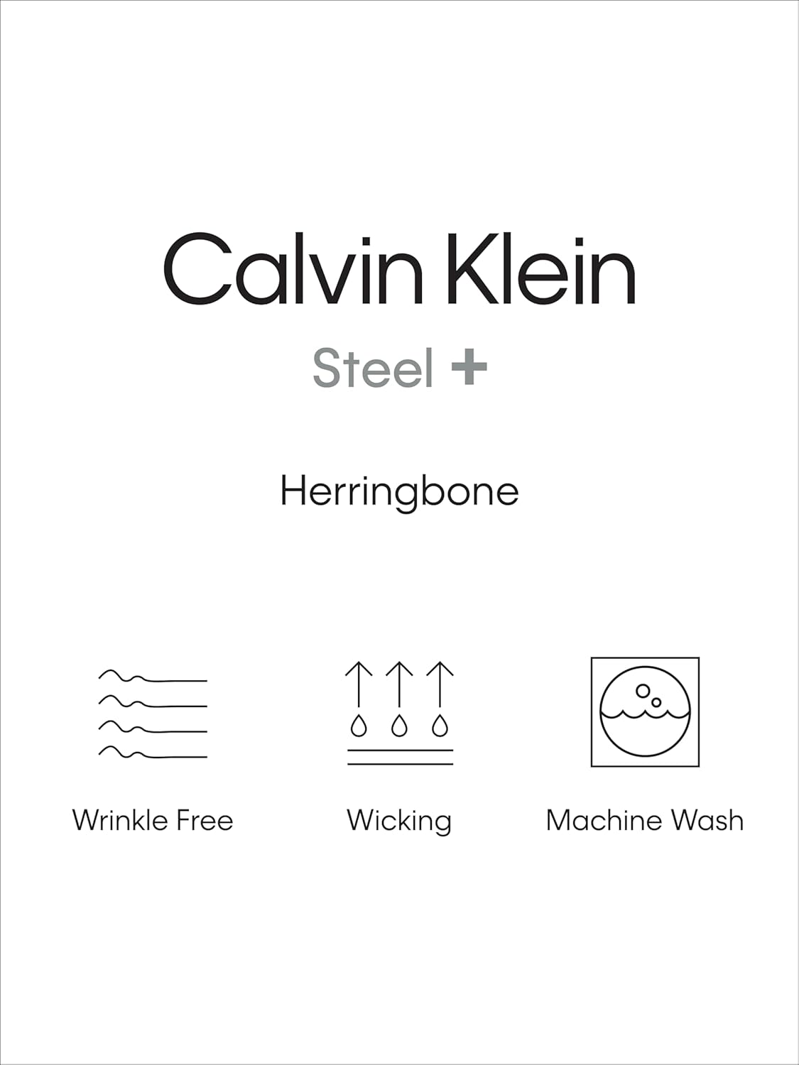 Мужская рубашка Calvin Klein Slim Fit с рисунком «елочка» без желтизны, Mist — фото 4
