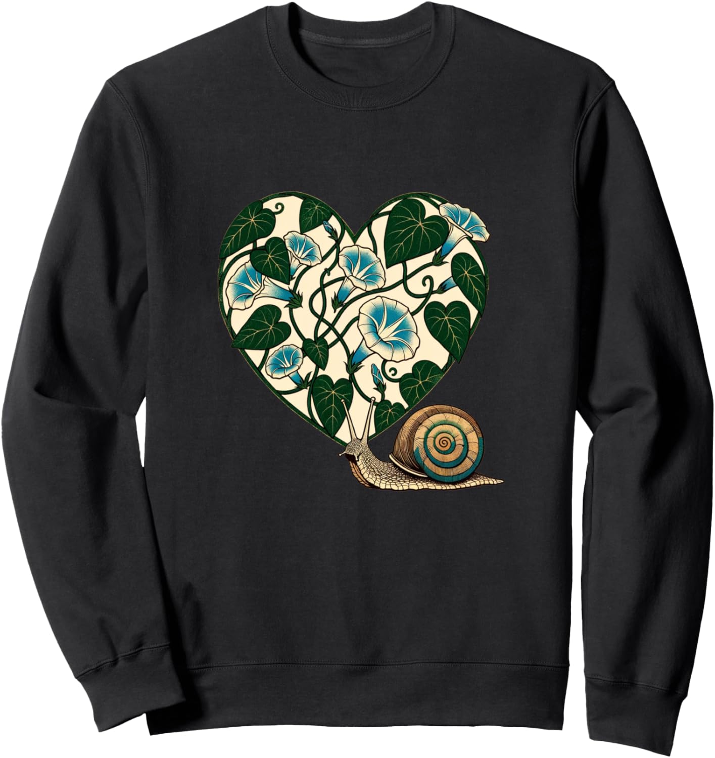 

Толстовка с изображением улитки и вьюнка Garden Snugg, черный