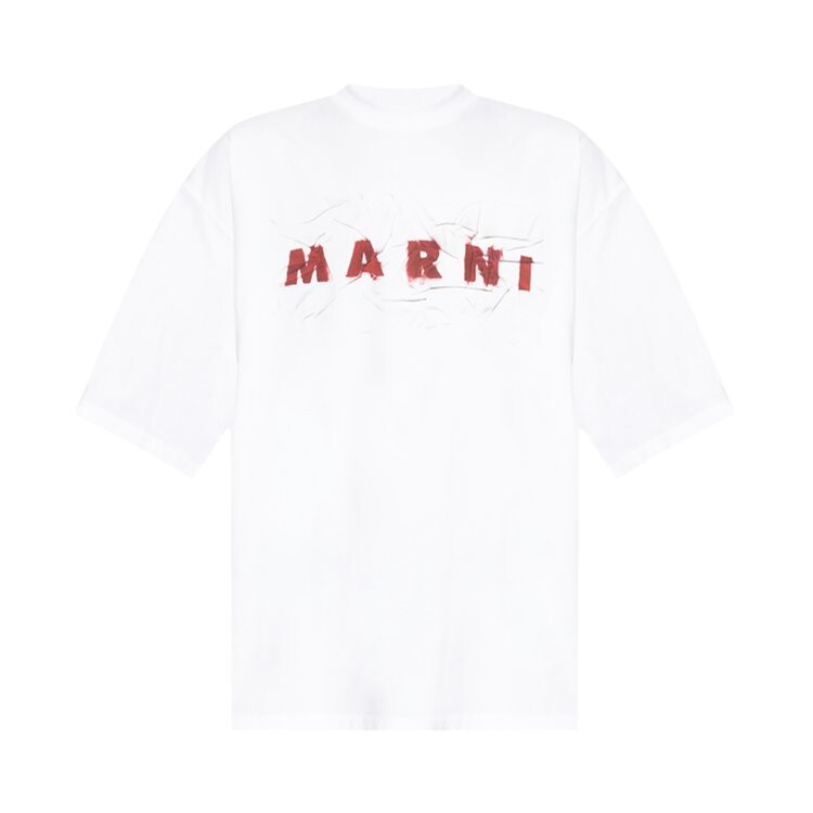 

Футболка Marni Wrinkled Jersey T-Shirt, цвет Lily White