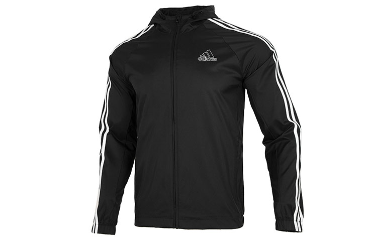 Adidas Куртка 3 Stripes осенняя мужская черная — фото 3